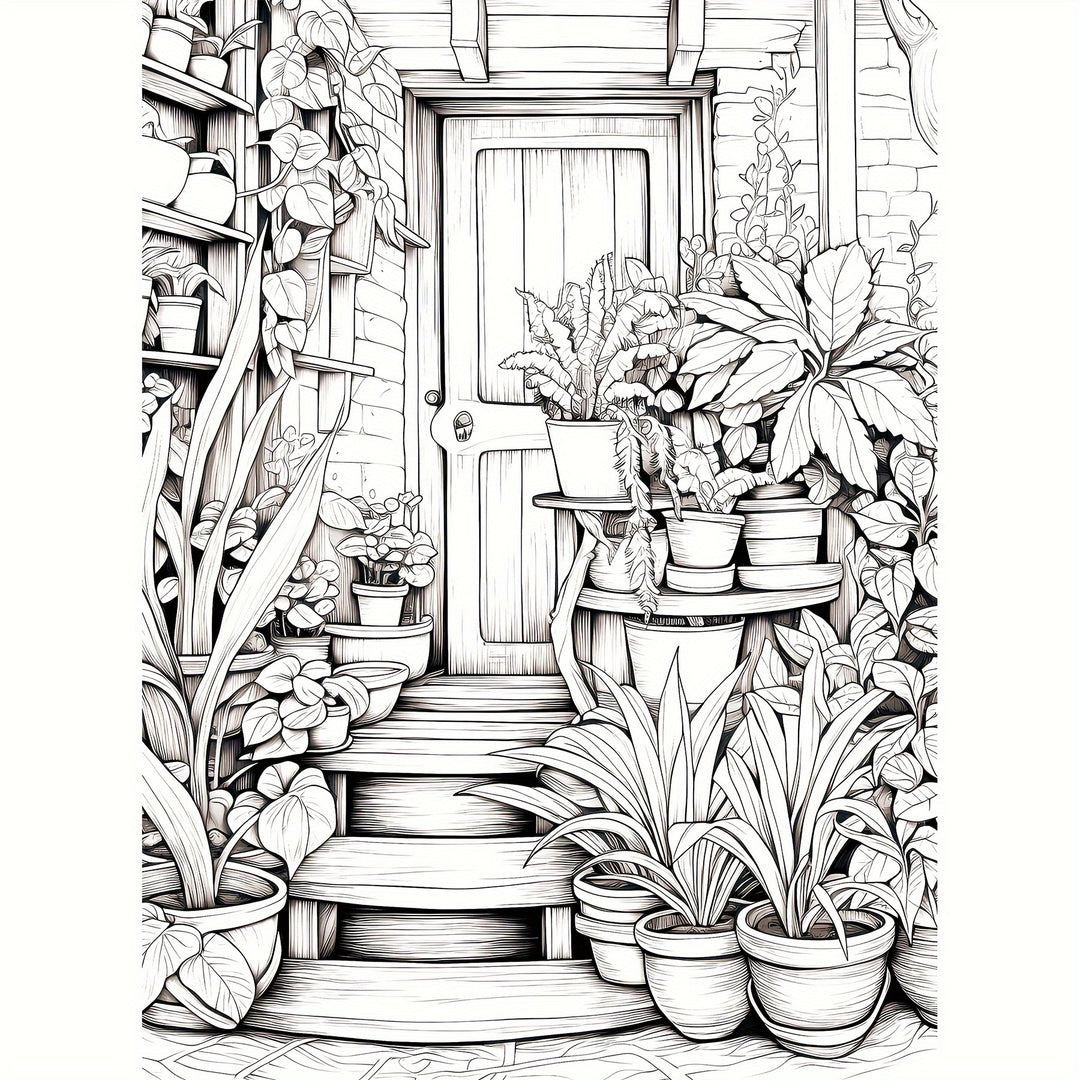 Carnet de coloriage adulte - Jardins