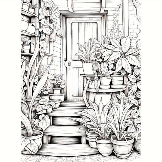 Carnet de coloriage adulte - Jardins