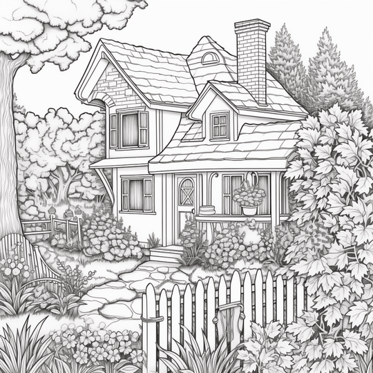 Carnet de coloriage adulte - Home sweet home