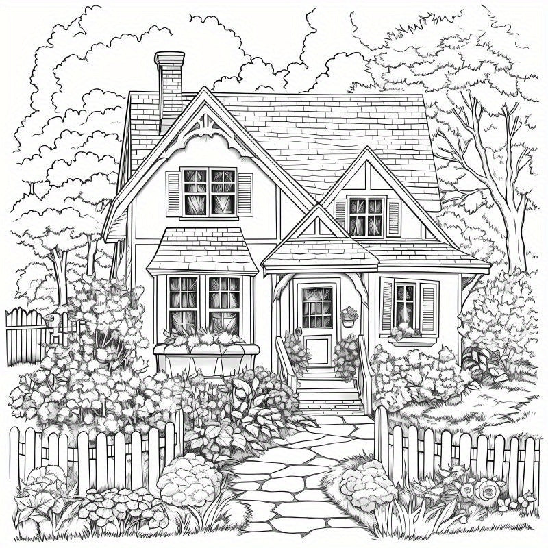 Carnet de coloriage adulte - Home sweet home