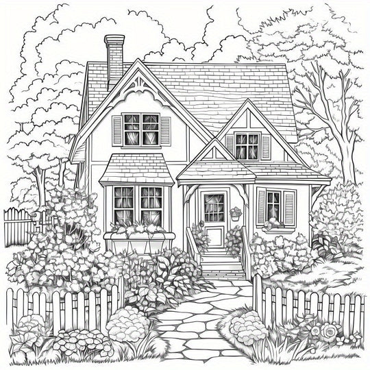 Carnet de coloriage adulte - Home sweet home