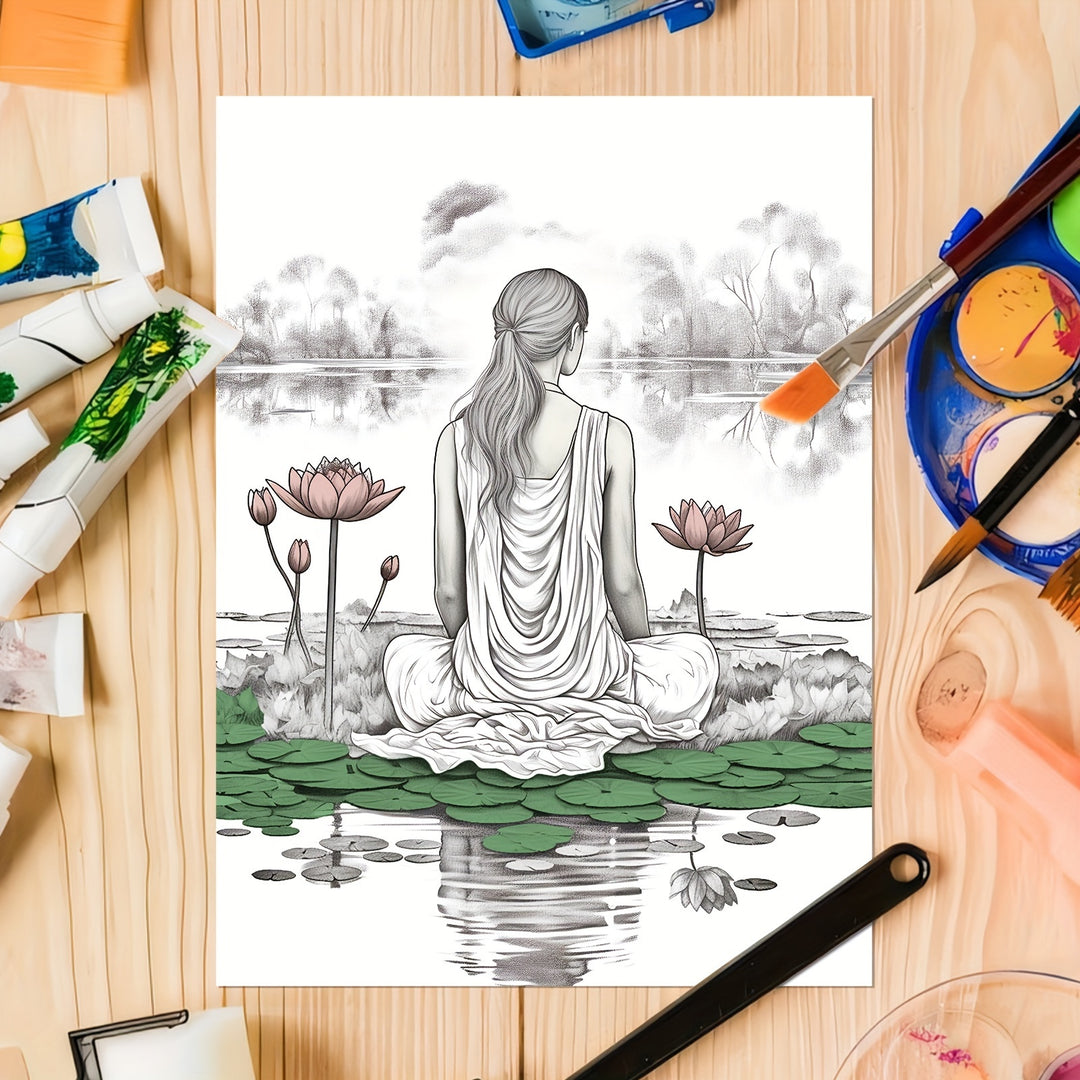 Carnet de coloriage adulte - Zen & Meditation